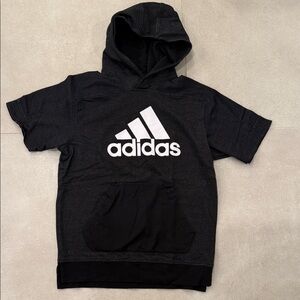 Adidas Black Short Sleeve Hoodie Tee